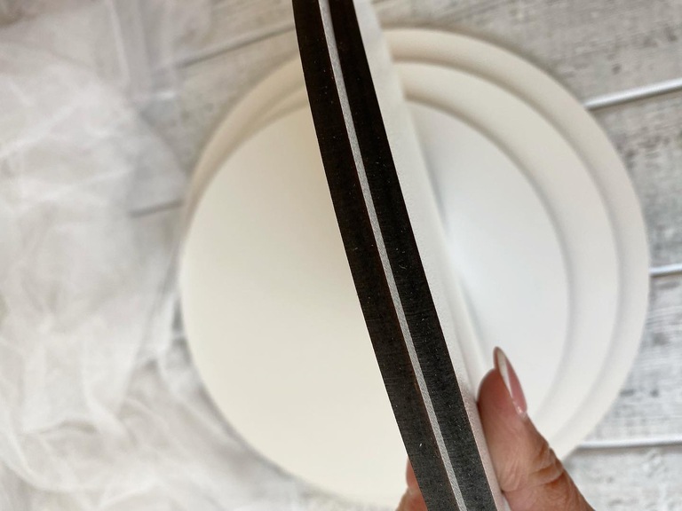 Podkłady pod tort wzmocnione średnica 25 cm biała HDF 5 szt (2)