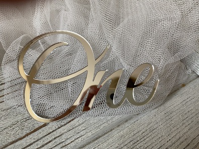 Topper One Plexi srebne 10.5*7 cm