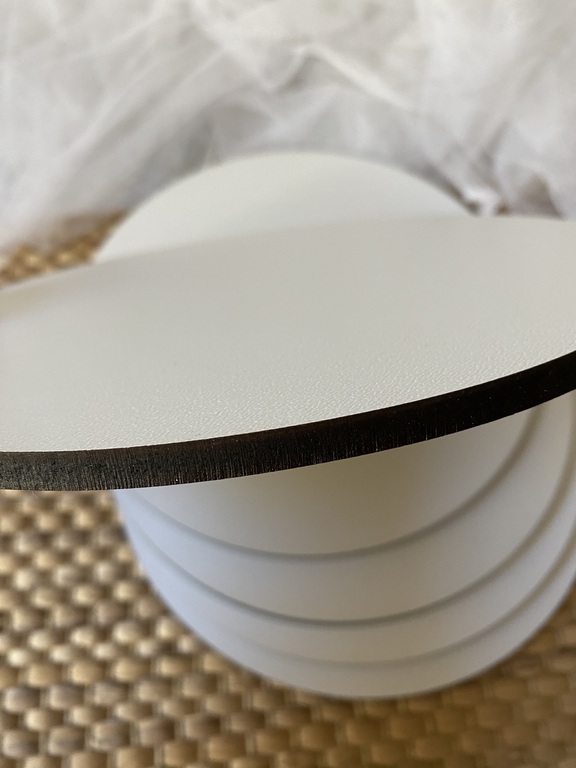Podkłady pod tort wzmocnione średnica 22 cm biała HDF 6 mm 5 szt (2)