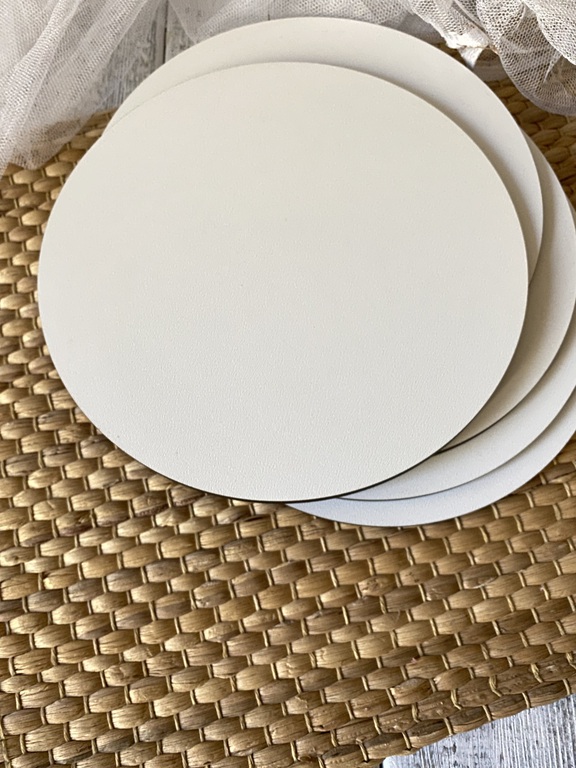 Podkłady pod tort wzmocnione średnica 22 cm biała HDF 6 mm 5 szt (4)