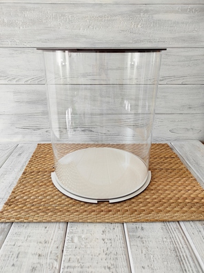 Pudełko na tort PET przeżroczyste, prezentowe 25/40 cm