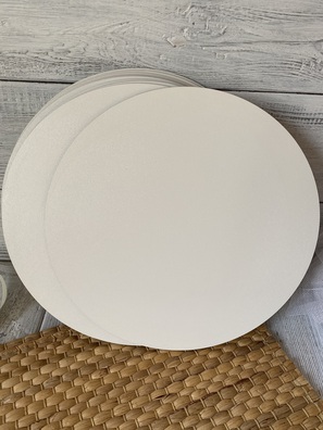 Podkłady pod tort okrągłe 28 cm biała HDF 10 szt.