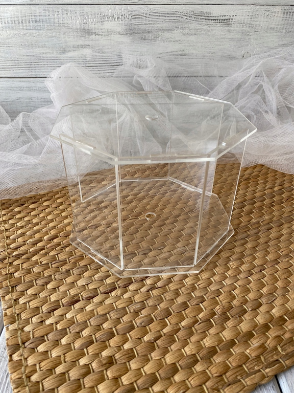 Pudełko na kwiaty.Separator Plexi bezbarwne 25 cm, h-12 cm. Box na kwiaty (6)