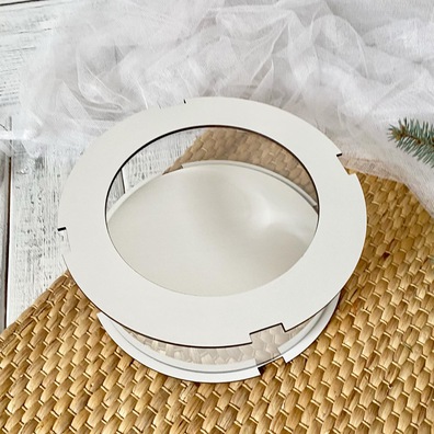 Pudełko PET 22/7,5 cm przezroczyste, prezentowe na zefir, box podarunkowy