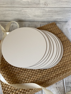 Podkłady pod tort okrągłe 20 cm biała HDF 10 szt