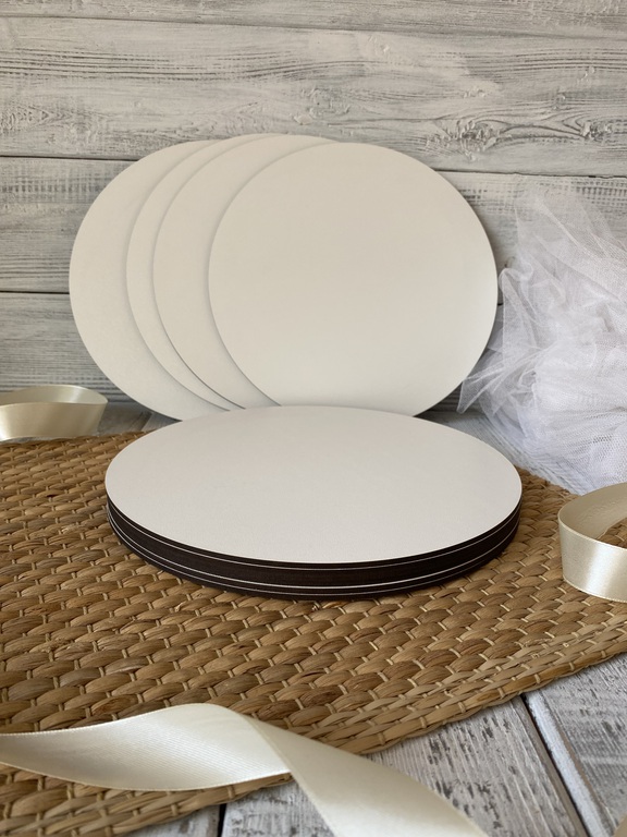 Podkłady pod tort okrągłe 20 cm biała HDF 10 szt (3)