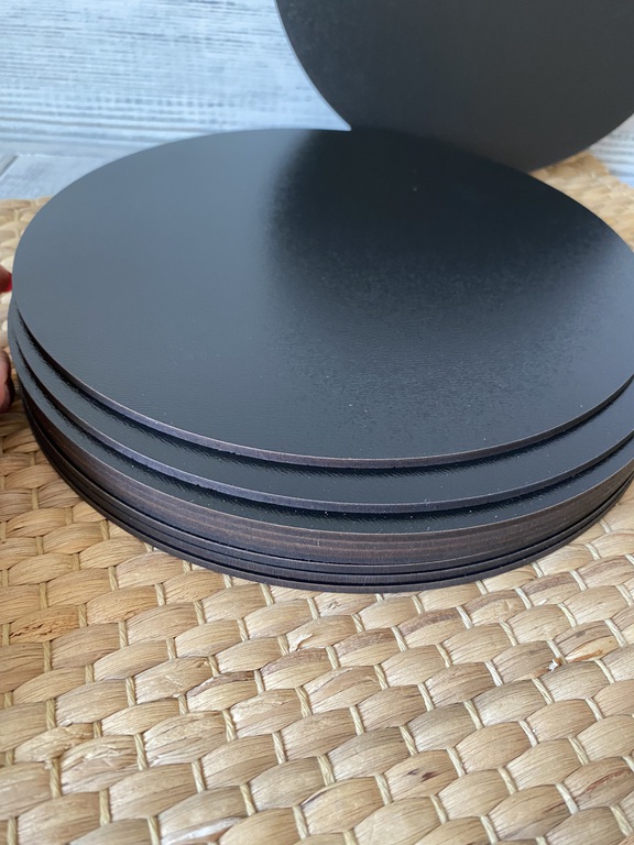 Podkłady pod tort okrągłe 30 cm czarna HDF 5 szt (2)