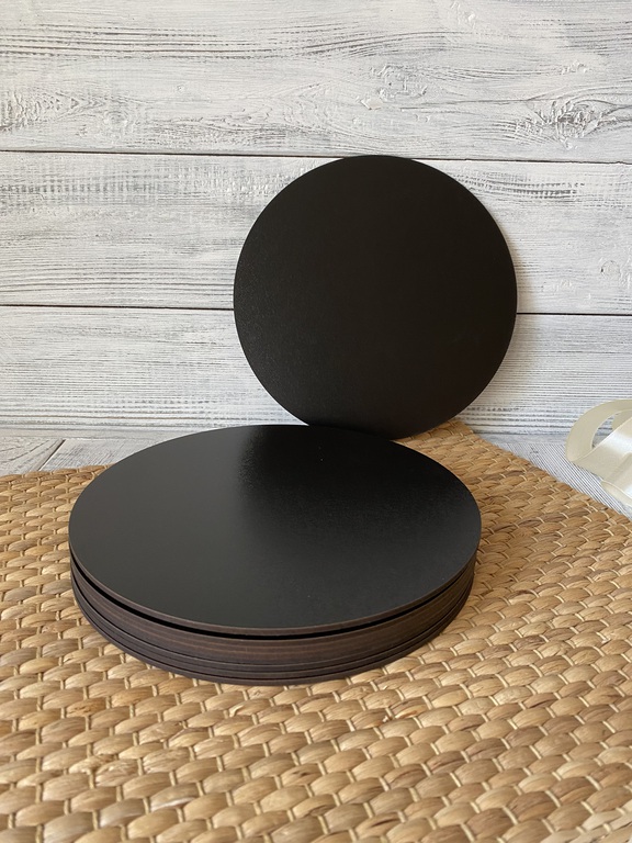 Podkłady pod tort okrągłe 30 cm czarna HDF 5 szt (4)