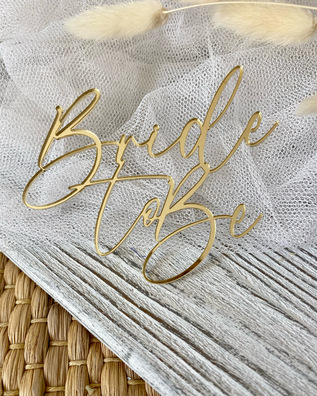 Topper Bride to Be na bok tortu 11×9 cm 