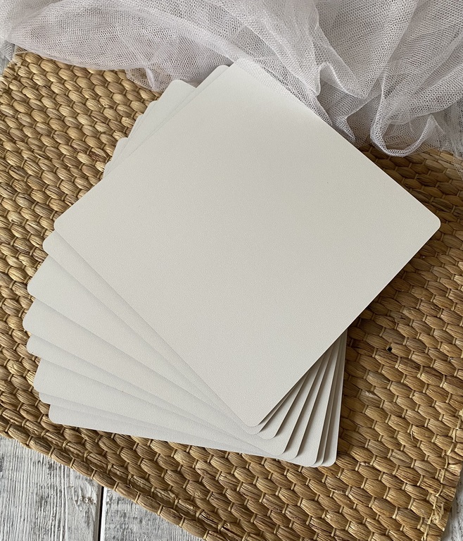 Podkłady po tort kwadratowe 20x20 cm 10 szt białe HDF (2)