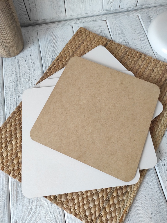 Podkład pod tort kwadrat 25x25 cm białe HDF 5 szt (2)