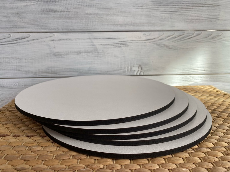 Podkłady pod tort wzmocnione średnica 28 cm biała HDF 5 szt (5)