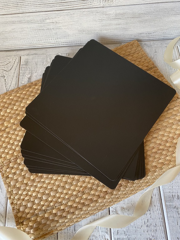 Podkład pod tort kwadrat 28x28 cm czarne HDF 5 szt (4)