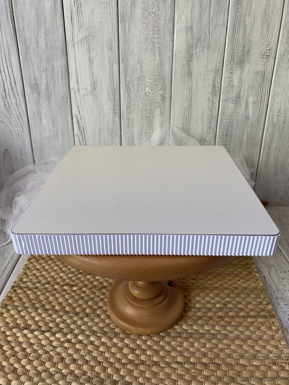 Podkład pod tort Premium kwadratowy BIAŁY 25x25 cm grubość 23 mm (3)
