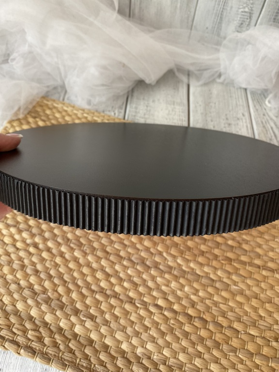 Podkład pod tort Premium okrągły czarny 25 cm grubość 23 mm (2)