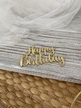 Topper mini Happy Birthday 7*5 cm  plexi złote  (2)