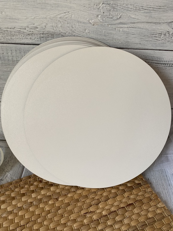 Podkłady pod tort okrągłe 30 cm biała HDF 100 szt.