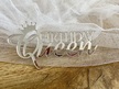 Topper na bok tortu Birthday Queen 11*6 cm plexi srebne 10 szt (1)
