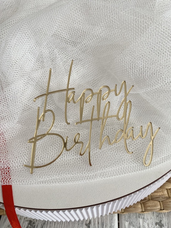 Topper Happy Birthday 10*9 cm  (1)