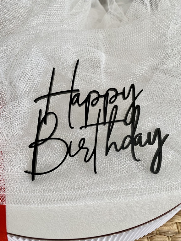 Topper Happy Birthday 10*9 cm  (3)