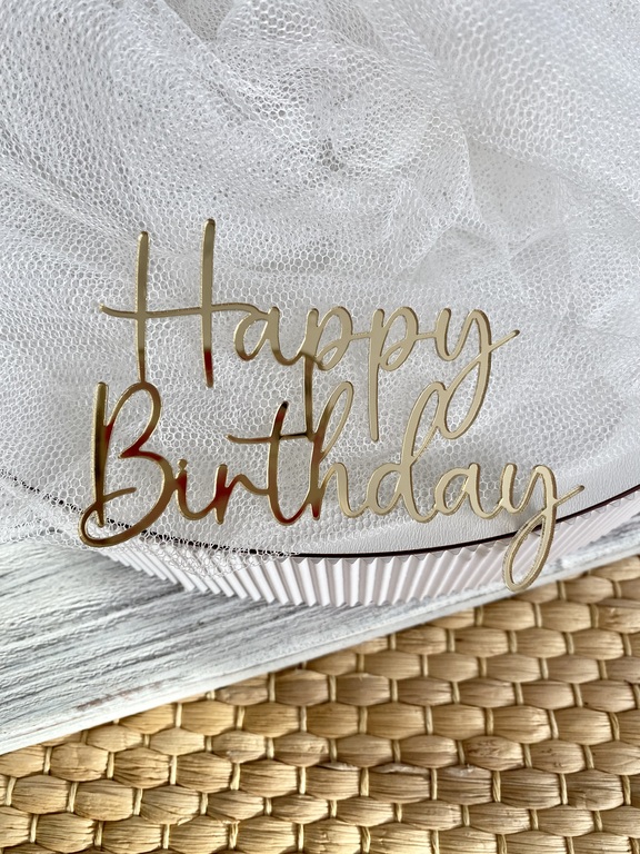 Topper Happy Birthday 10*7,5 cm plexi  (1)