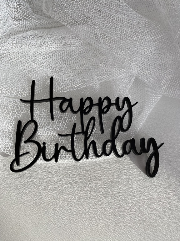 Topper Happy Birthday 10*7,5 cm plexi  (2)