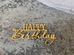 Topper boczny na tort Happy Birthday Plexi złote 001 (2)