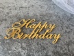 Topper na tort Happy Birthday boczny Plexi złote lustro 003 (2)