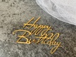 Topper boczny Happy Birthday złote plexi 11x8 cm (2)