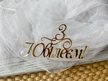 Topper na bok tortu З Ювілеєм złote plexi 12*6 cm  (1)