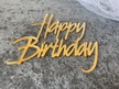 Topper Happy Birthday plexi złote boczny 10x7,5 cm (2)