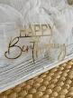 Topper na bok tortu Happy Birthday 12*7,5 cm plexi  (2)