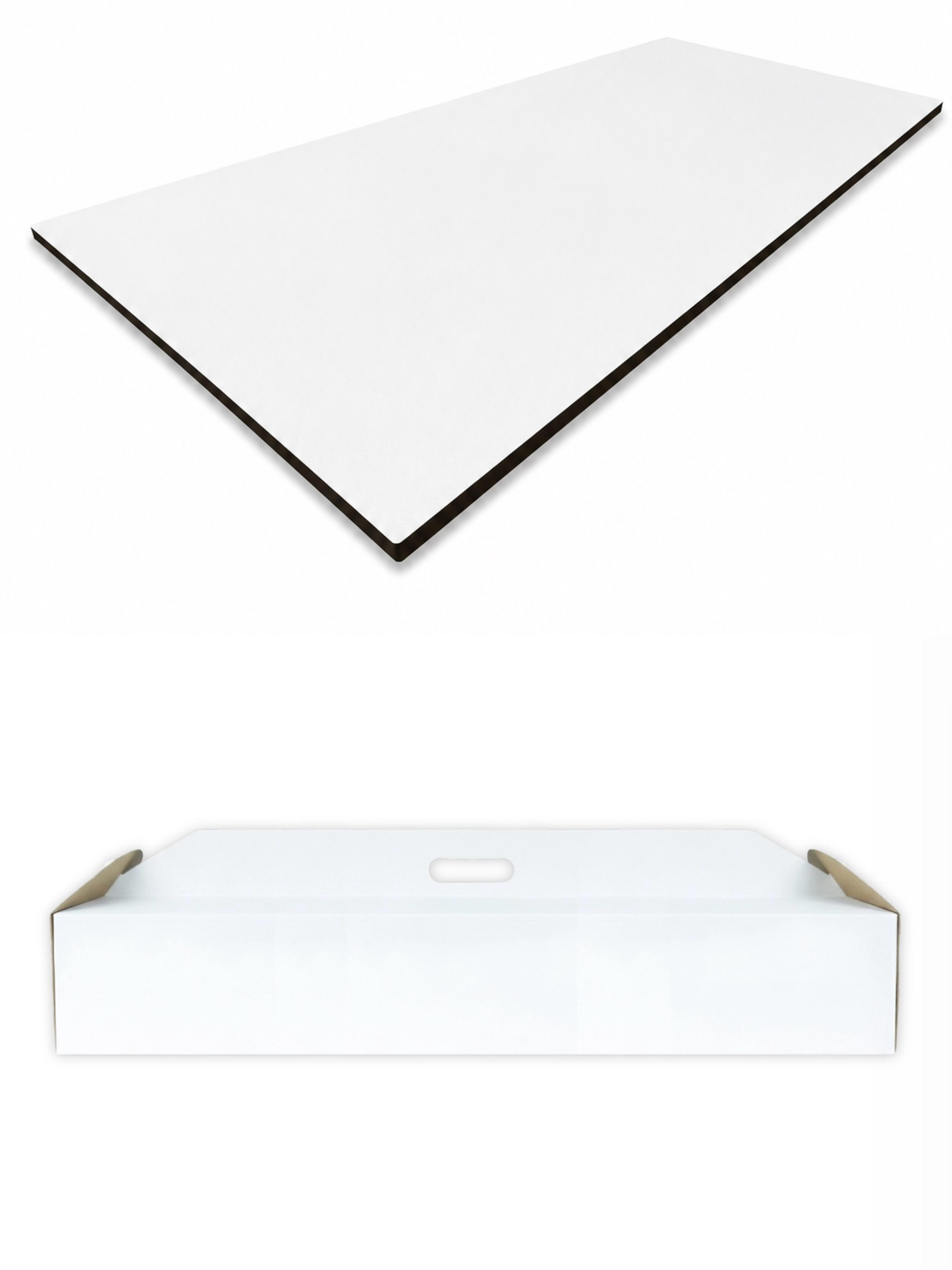 ZESTAW: podkład 80*29 cm biały HDF 6 mm + pudełko 80*30*15 cm 