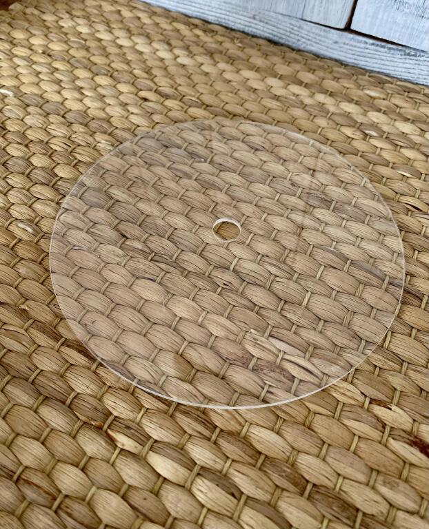 Podkład z otworem do tortu piętrowego 24 cm PLEXI przezroczyste 