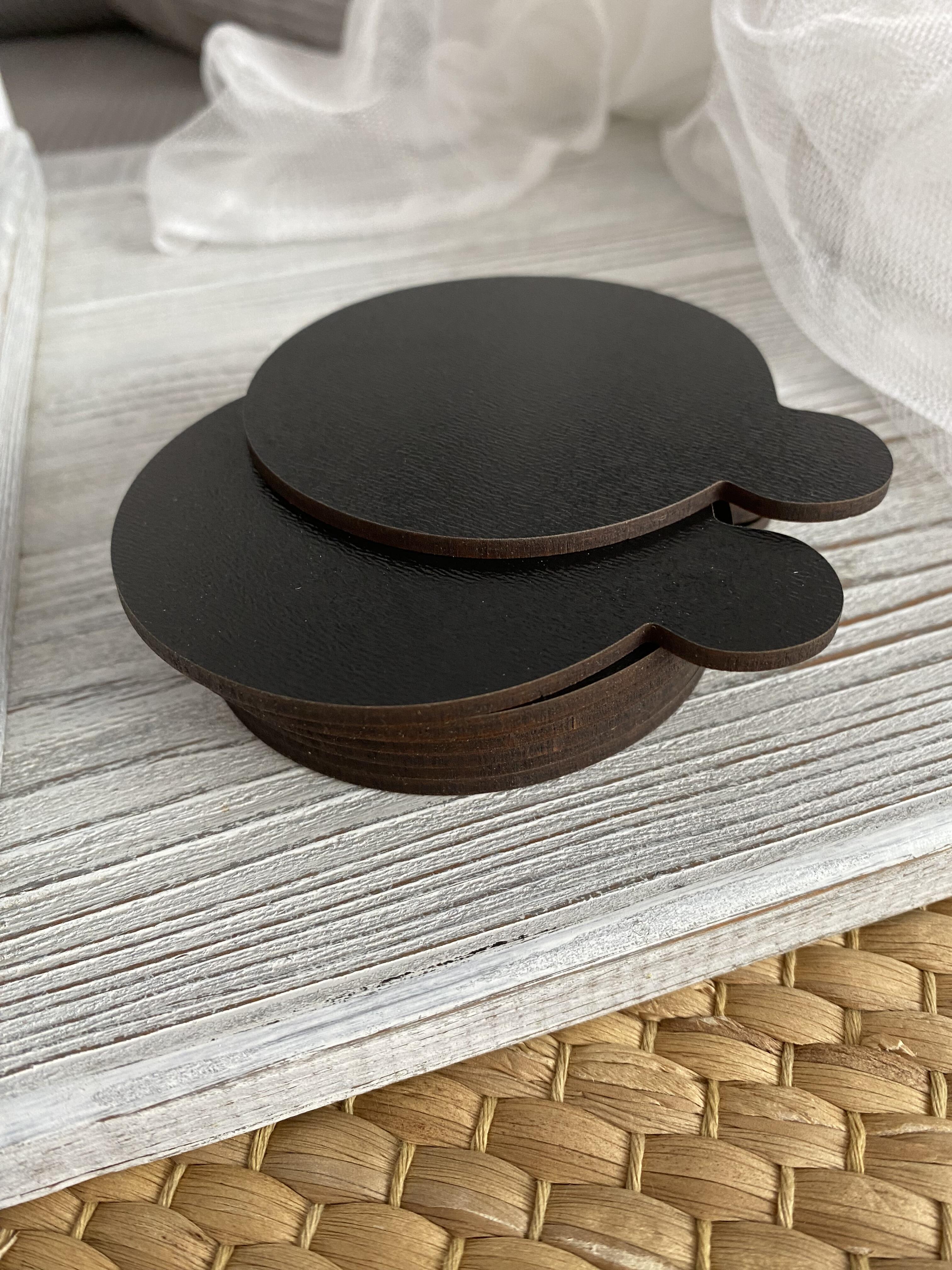 Podkład pod monoporcje, Bankietówki 8 cm 10 szt czarna HDF 