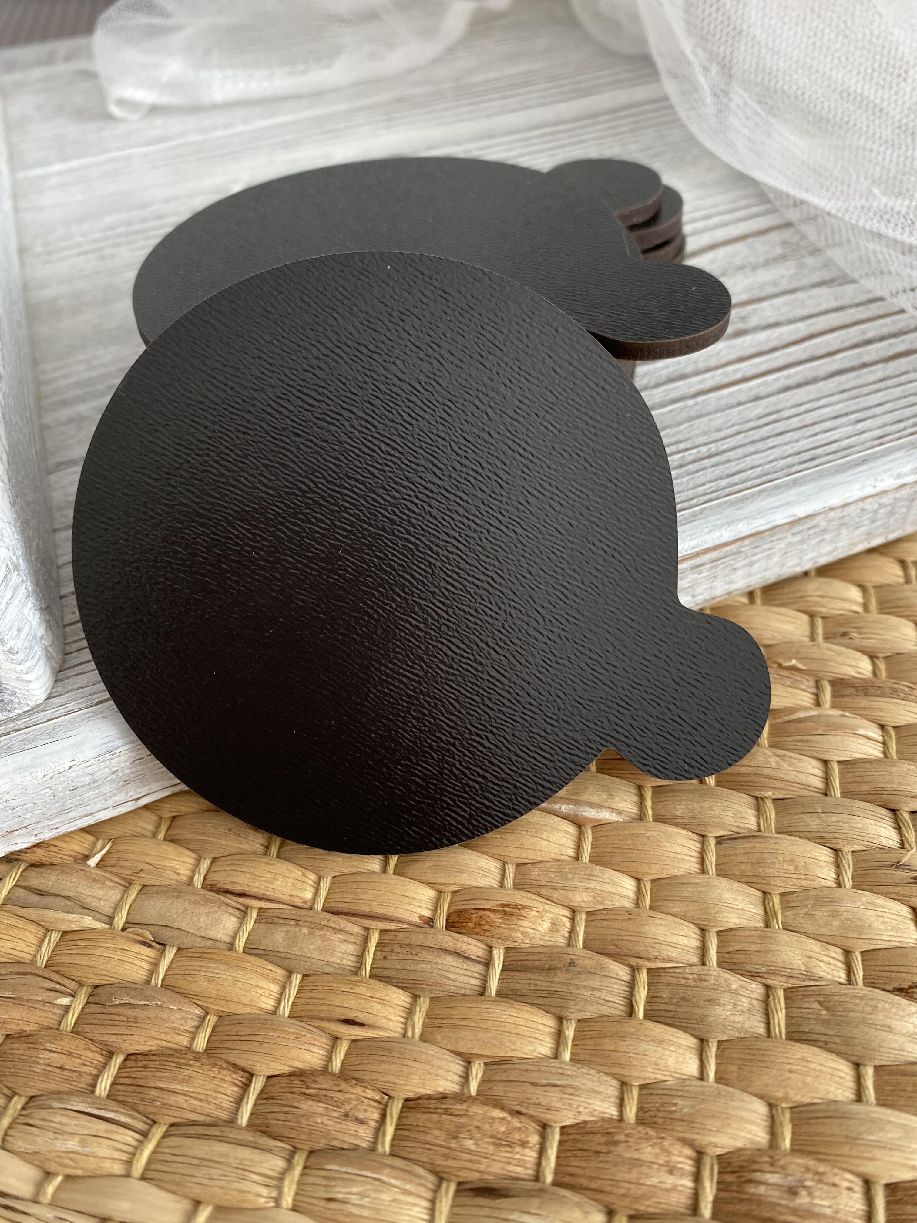 Podkład pod monoporcje, Bankietówki 8 cm 10 szt czarna HDF  (3)