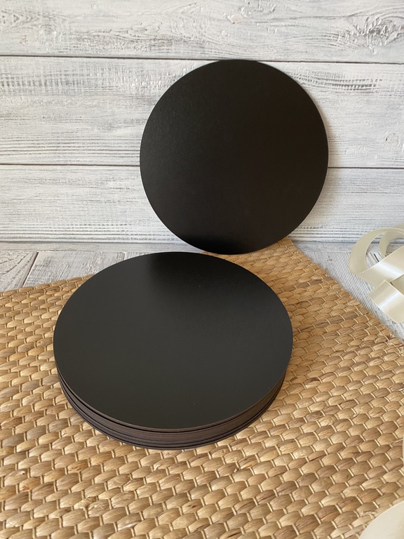 Podkłady pod tort okrągłe 18 cm czarna HDF 5 szt (1)