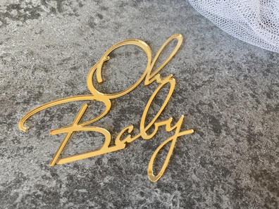 Topper Plexi złote lustro Oh Baby