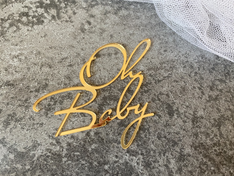 Topper Plexi złote lustro Oh Baby (2)