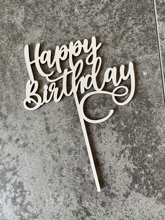 Topper na tort biały Happy Birthday HDF (2)