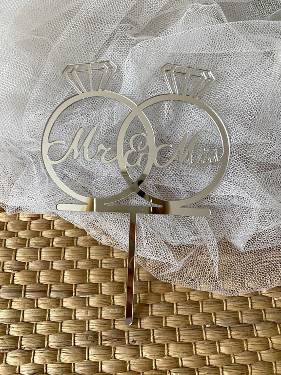 Topper obrączki Mr&Mrs srebne Plexi (3)