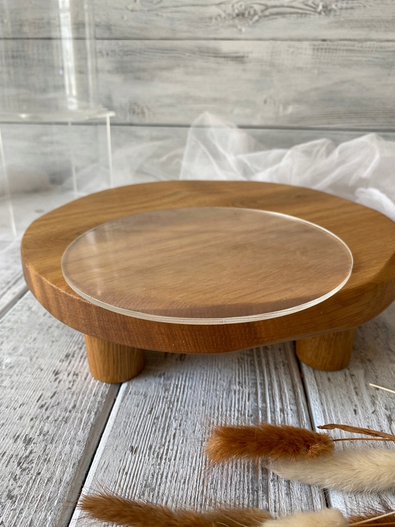 Podkład pod tort 18 cm Plexi Bezbarwne (6)