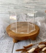Pudełko na kwiaty.Separator  na tort Plexi bezbarwne 20 cm. Box na kwiaty (1)