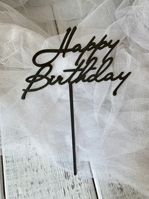 Happy Birthday czarne HDF